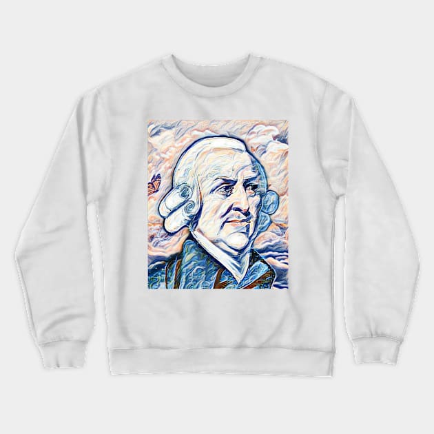 Adam Smith Portrait | Adam Smith Artwork 12 Crewneck Sweatshirt by JustLit